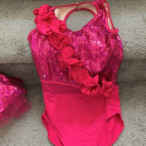 Weissman Costumes Weissman Childs Medium Pink 2 Piece Leotard With